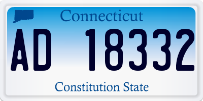 CT license plate AD18332