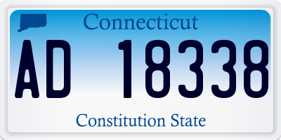 CT license plate AD18338