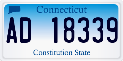 CT license plate AD18339