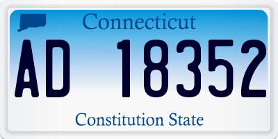 CT license plate AD18352
