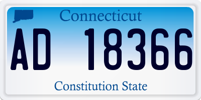 CT license plate AD18366