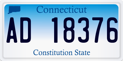 CT license plate AD18376