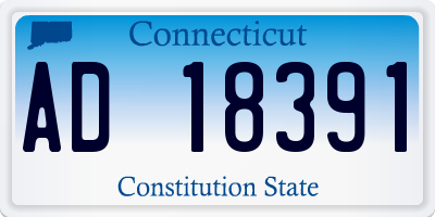 CT license plate AD18391