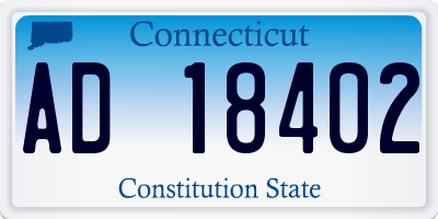CT license plate AD18402