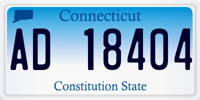 CT license plate AD18404