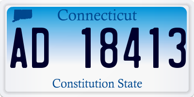 CT license plate AD18413