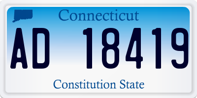 CT license plate AD18419