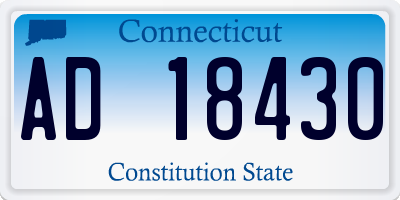 CT license plate AD18430