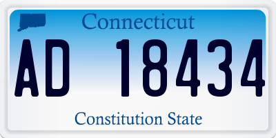 CT license plate AD18434