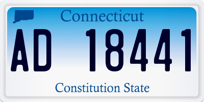 CT license plate AD18441
