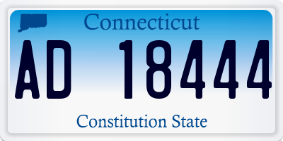 CT license plate AD18444