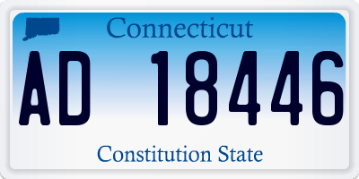 CT license plate AD18446