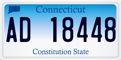 CT license plate AD18448