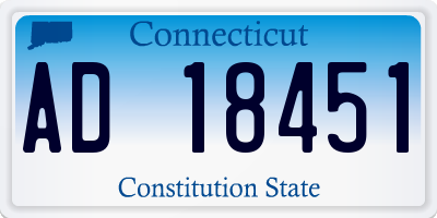 CT license plate AD18451