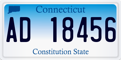CT license plate AD18456