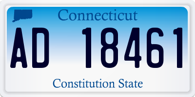 CT license plate AD18461