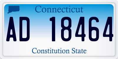 CT license plate AD18464