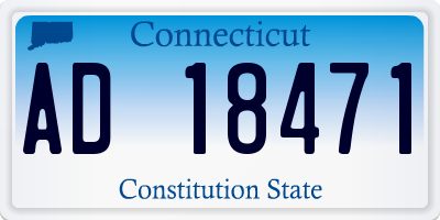 CT license plate AD18471