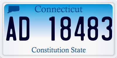 CT license plate AD18483