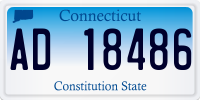 CT license plate AD18486