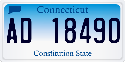 CT license plate AD18490