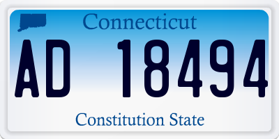 CT license plate AD18494