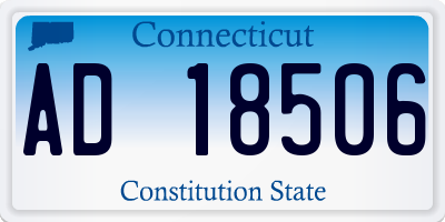CT license plate AD18506