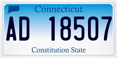 CT license plate AD18507