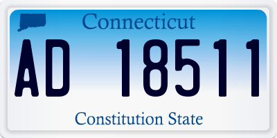 CT license plate AD18511