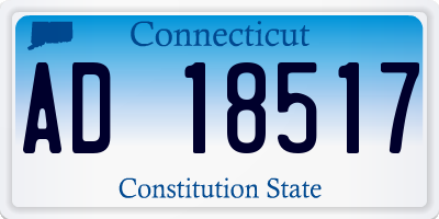 CT license plate AD18517