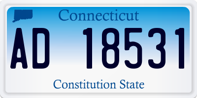 CT license plate AD18531