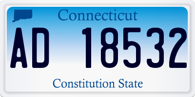 CT license plate AD18532
