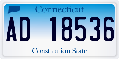 CT license plate AD18536