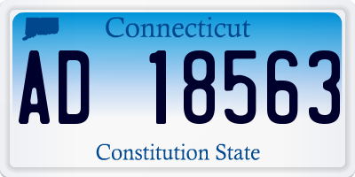 CT license plate AD18563