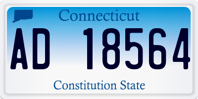 CT license plate AD18564