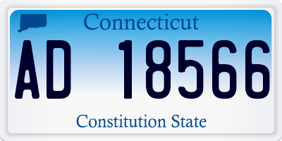 CT license plate AD18566