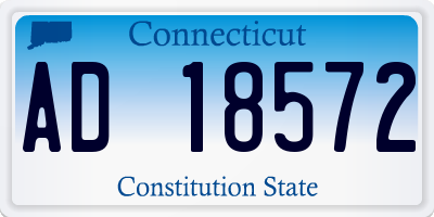 CT license plate AD18572