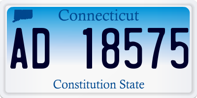 CT license plate AD18575