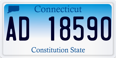 CT license plate AD18590