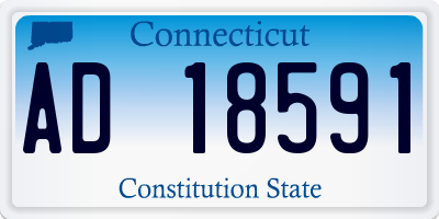 CT license plate AD18591