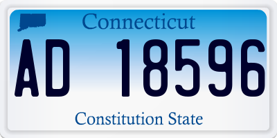 CT license plate AD18596