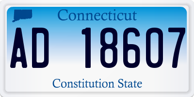 CT license plate AD18607