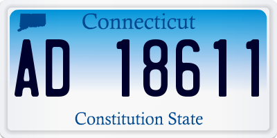 CT license plate AD18611