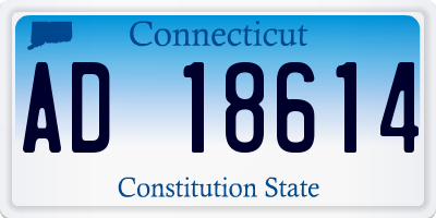 CT license plate AD18614