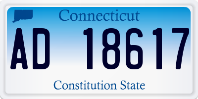CT license plate AD18617