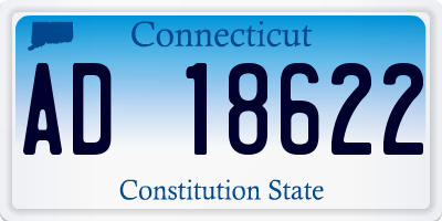 CT license plate AD18622