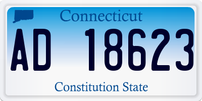 CT license plate AD18623
