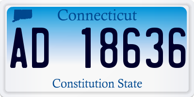 CT license plate AD18636