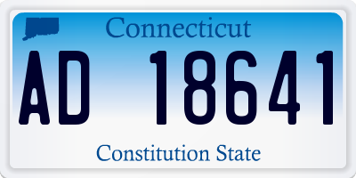 CT license plate AD18641