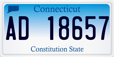 CT license plate AD18657